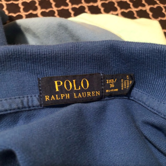 Polo Ralph Lauren Shirt Men 3XB Blue Button Down Ombre Tie Dye Pony Big w3 - Picture 7 of 8